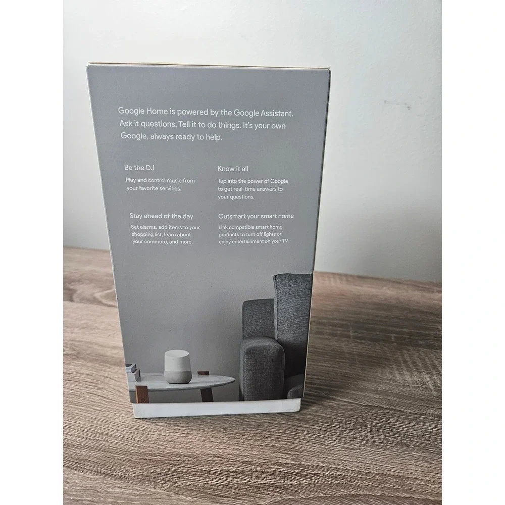 Google Home Smart Voice Activated Speaker White Slate GA3A00417A14